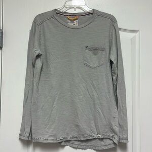Free Planet Long Sleeve Lightweight Gray Top